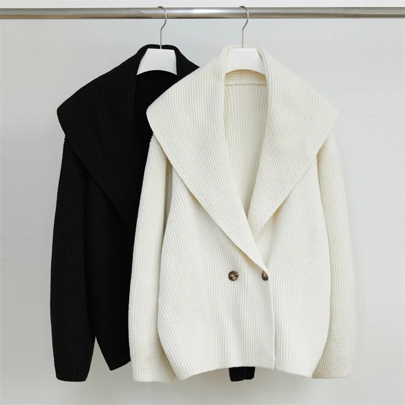 Cardigan for women New elastic knitted long sleeved top for autumn 2025 Double breasted loose collared women's sweater Knitwear
Cardigan for women New elastic knitted long sleeved top for autumn 2025 Double breasted loose collared women's sweater Knitwear