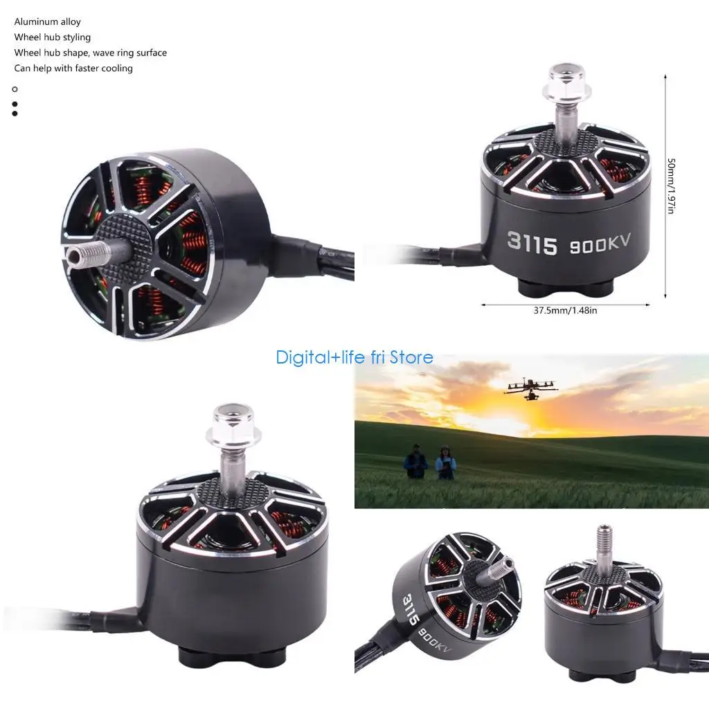 E06D 1 шт./4 шт. 3115 900KV Бесщеточный двигатель Поддержка 3S-6S Батарея для 9-дюймовых 10-дюймовых FPV
E06D 1 шт./4 шт. 3115 900KV Бесщеточный двигатель Поддержка 3S-6S Батарея для 9-дюймовых 10-дюймовых FPV