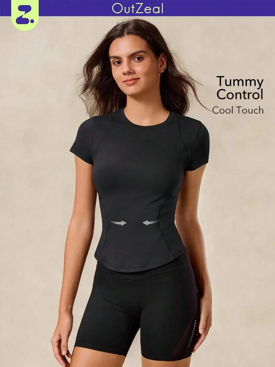 Musera Solid Color Short Sleeve Sports Tee, Comfy Active Top for Running Tennis Yoga Pilates Summer Daily Wear
Musera Solid Color Short Sleeve Sports Tee, Comfy Active Top for Running Tennis Yoga Pilates Summer Daily Wear