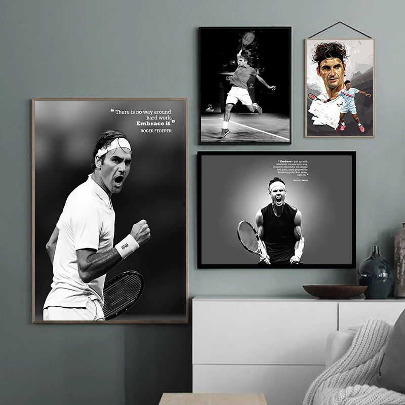 Famous Tennis Player Poster Canvas Paintings Modern Sports Star Posters and Prints Wall Art Pictures for Living Room Home Decor
Famous Tennis Player Poster Canvas Paintings Modern Sports Star Posters and Prints Wall Art Pictures for Living Room Home Decor