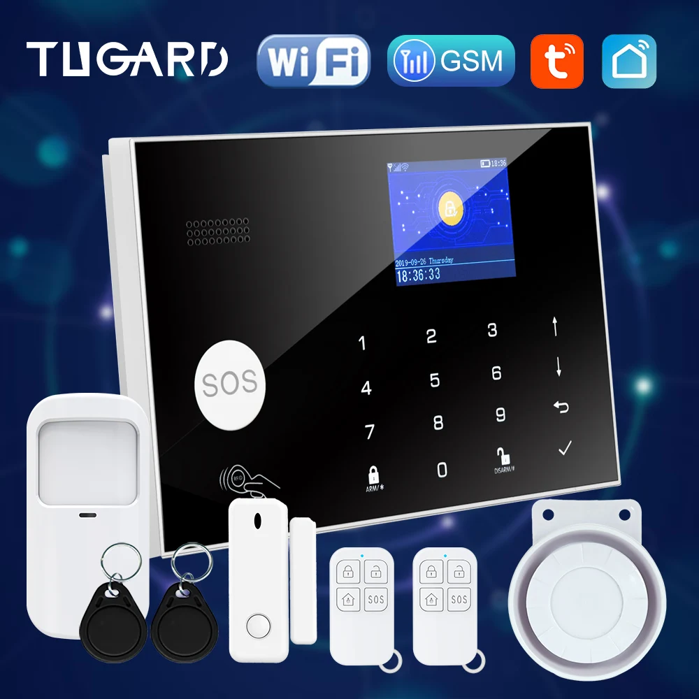 Bulgar Security System for Home WiFi GSM 433MHz Alarm System work with Door and Motion Sensor
Bulgar Security System for Home WiFi GSM 433MHz Alarm System work with Door and Motion Sensor