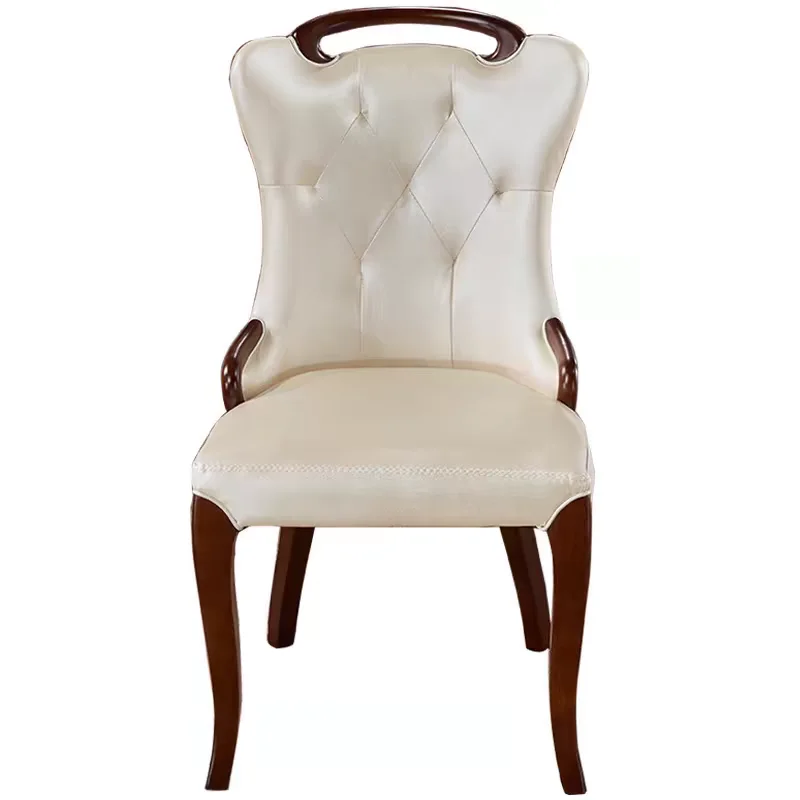 *Anti-fouling non-peeling dining chair solid wood soft bag European leather chair restaurant stool brown gray Korean style
*Anti-fouling non-peeling dining chair solid wood soft bag European leather chair restaurant stool brown gray Korean style