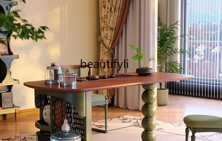 ss K178French retro tea table, desk, tea table, kettle, integrated embedded medieval household tea table
ss K178French retro tea table, desk, tea table, kettle, integrated embedded medieval household tea table