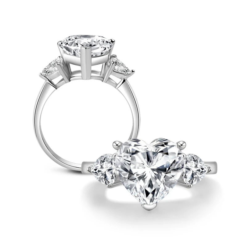 5 carat Heart-shaped S925 Silver with Three-stone Design Engagement Wedding Proposal Ring for Women Jewelry Diamond Simulants
5 carat Heart-shaped S925 Silver with Three-stone Design Engagement Wedding Proposal Ring for Women Jewelry Diamond Simulants
