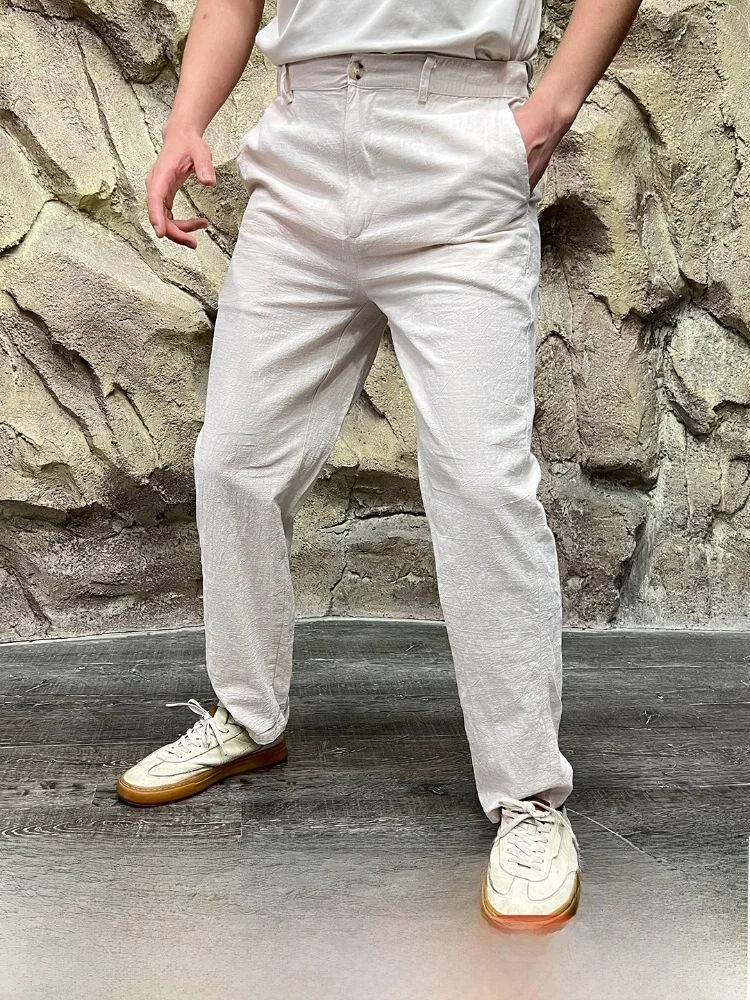 Men's Cotton Linen Blend Breathable Casual Pants Anti-Wrinkle Spring Summer Straight Leg Elastic Waist Pure Color Versatile
Men's Cotton Linen Blend Breathable Casual Pants Anti-Wrinkle Spring Summer Straight Leg Elastic Waist Pure Color Versatile