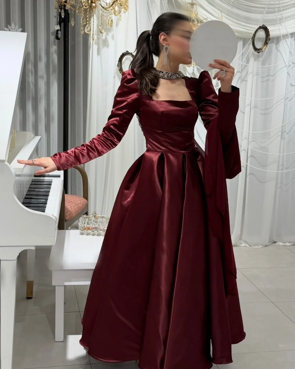 Customized Burgundy Luxurious Intricate Beading Sequined Rhinestone A-line Square Neck Long Dresses Evening Dresses High Quality
Customized Burgundy Luxurious Intricate Beading Sequined Rhinestone A-line Square Neck Long Dresses Evening Dresses High Quality