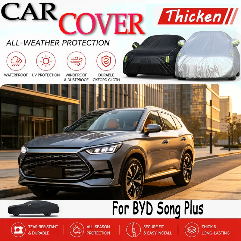 For BYD Song Plus Black Car Cover Anti-Snow, Anti-Dust, Anti-UV, Anti-Frost, Anti-Peeling Paint, Anti-Rainwater, All-Weather
For BYD Song Plus Black Car Cover Anti-Snow, Anti-Dust, Anti-UV, Anti-Frost, Anti-Peeling Paint, Anti-Rainwater, All-Weather