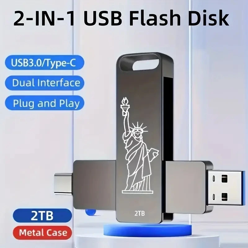 Статуя Свободы TYPE-C USB-флешка 2 ТБ, ручка реальной емкости, 2000 ГБ, OTG 3,0, карта памяти, креативный бизнес-подарок, U-диск
Статуя Свободы TYPE-C USB-флешка 2 ТБ, ручка реальной емкости, 2000 ГБ, OTG 3,0, карта памяти, креативный бизнес-подарок, U-диск