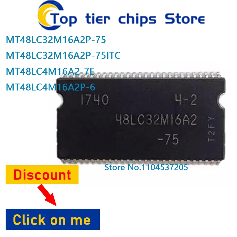 1 шт./лот MT48LC32M16A2P-75 MT48LC32M16A2P-75ITC MT48LC4M16A2-7E MT48LC4M16A2P-6 TSOP 100% НОВЫЙ
1 шт./лот MT48LC32M16A2P-75 MT48LC32M16A2P-75ITC MT48LC4M16A2-7E MT48LC4M16A2P-6 TSOP 100% НОВЫЙ