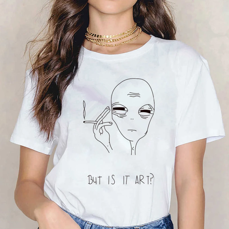 Women T Shirt High Quality Fashion Short Sleeve Casual funny extraterrestrial Print T-Shirt O Neck TShirts
Women T Shirt High Quality Fashion Short Sleeve Casual funny extraterrestrial Print T-Shirt O Neck TShirts