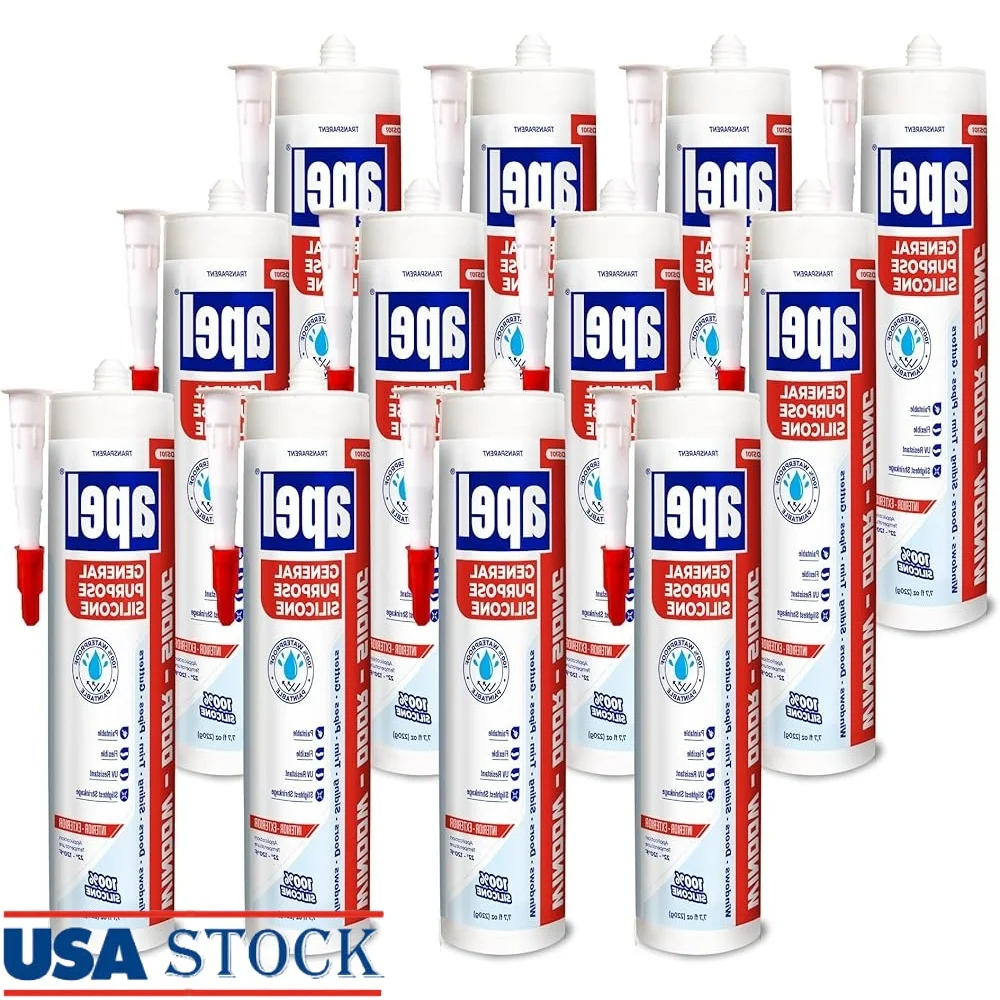 All Purpose Clear Silicone Sealant Waterproof Flexible Strong Sealant 12 Pack Home Repairs Caulking Sealing Gaps Cracks Outdoor
All Purpose Clear Silicone Sealant Waterproof Flexible Strong Sealant 12 Pack Home Repairs Caulking Sealing Gaps Cracks Outdoor