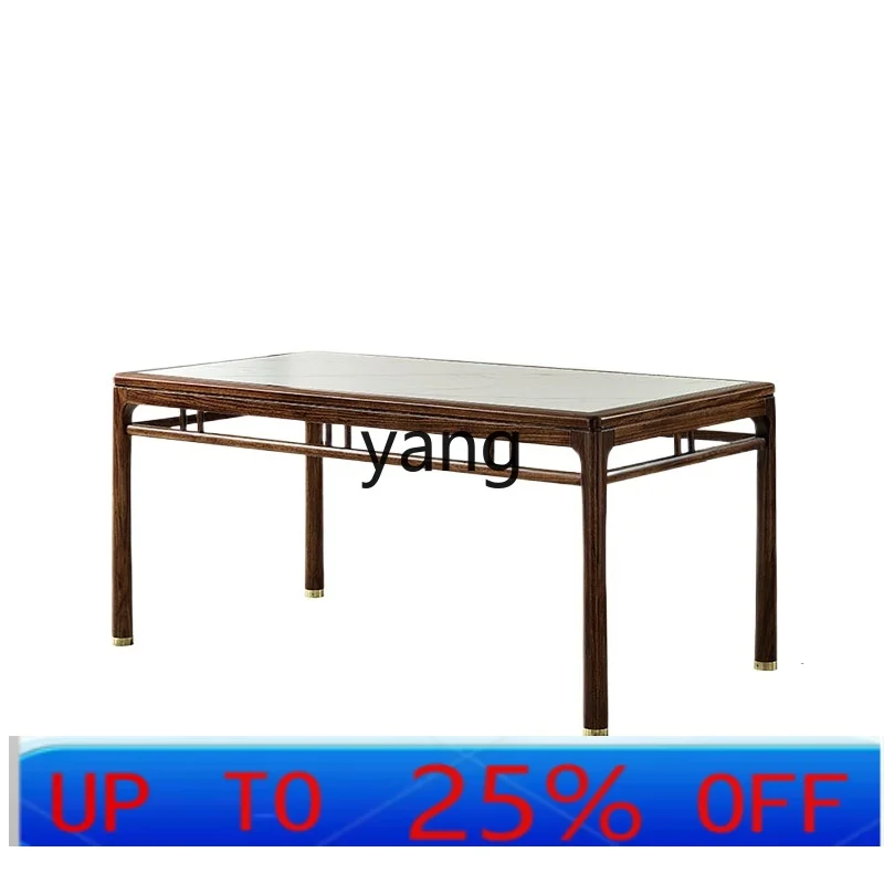 LMMNew Chinese Style Black Walnut Wood Rock Plate Dining Table Simple Solid Wood Dining Table and Chair Set for Home Use
LMMNew Chinese Style Black Walnut Wood Rock Plate Dining Table Simple Solid Wood Dining Table and Chair Set for Home Use