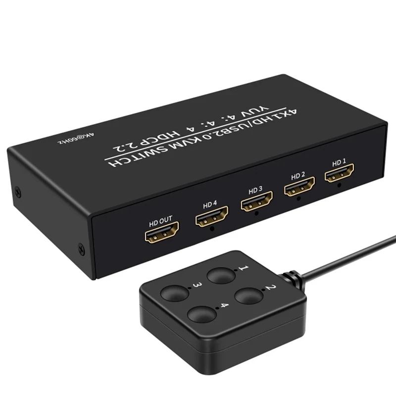 T35C 4K 60Hz -Compatible USB KVM Switcher Selector 4 In 1 Out For 4 PC Share Monitor Mouse Keyboard 4-Port USB HDCP2.2
T35C 4K 60Hz -Compatible USB KVM Switcher Selector 4 In 1 Out For 4 PC Share Monitor Mouse Keyboard 4-Port USB HDCP2.2
