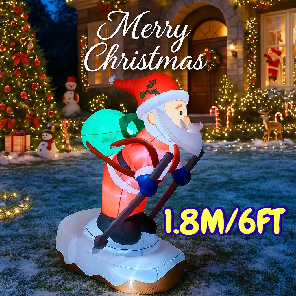 1,8 м/6 футов лыжный Санта-Клаус Снеговик Рождественские украшения Домашняя надувная игрушка со светодиодной подсветкой Рождественские украшения для двора Декор поставки
1,8 м/6 футов лыжный Санта-Клаус Снеговик Рождественские украшения Домашняя надувная игрушка со светодиодной подсветкой Рождественские украшения для двора Декор поставки