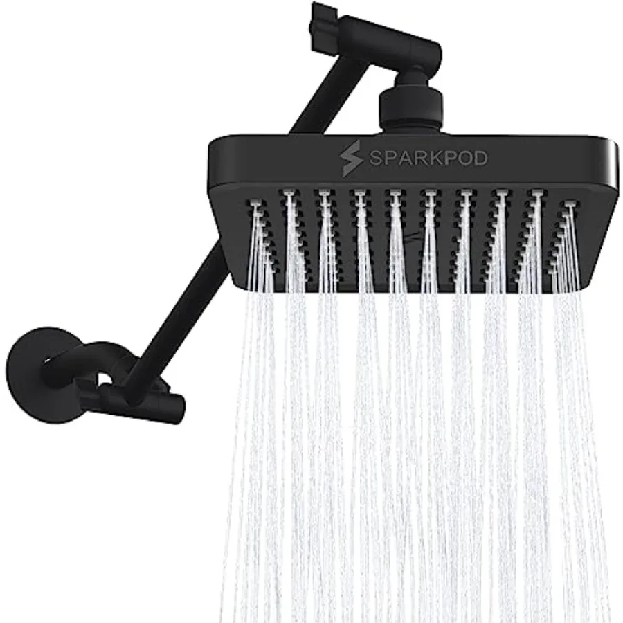 Rain Shower Head with Extension Arm - Height Adjustable Shower Head with High Pressure Performance - Easy 1-Minute Installation
Rain Shower Head with Extension Arm - Height Adjustable Shower Head with High Pressure Performance - Easy 1-Minute Installation