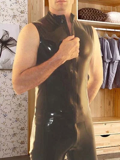 Latex Coat Rubber Men Handsome Black Sleeveless Casual Sportswear with Zipper XS-XXL
Latex Coat Rubber Men Handsome Black Sleeveless Casual Sportswear with Zipper XS-XXL