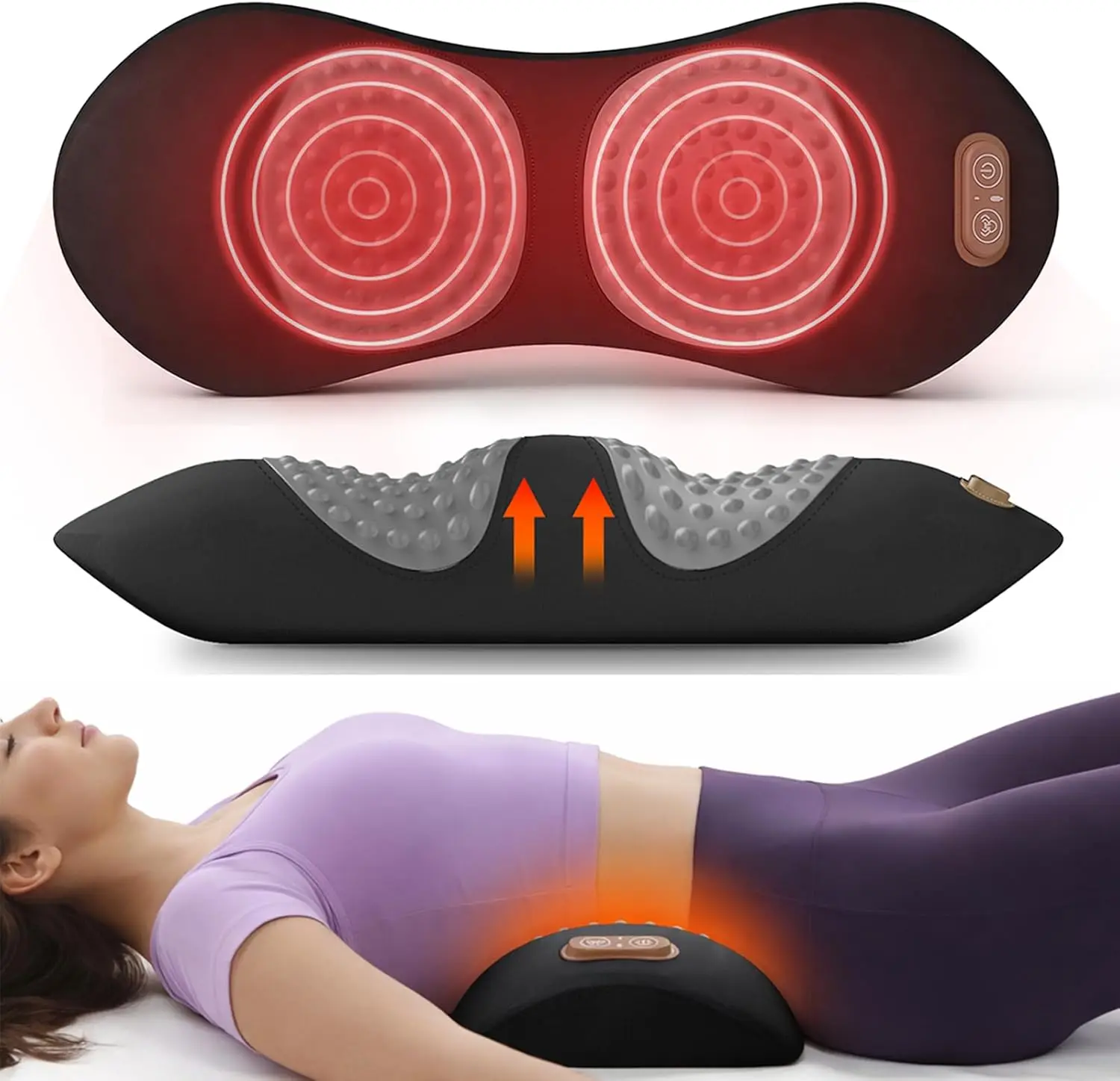 3-in-1 Back Massager Pillow with Heat, Vibration and Traction, Designed for Daily Back Relaxation and Spine Support
3-in-1 Back Massager Pillow with Heat, Vibration and Traction, Designed for Daily Back Relaxation and Spine Support