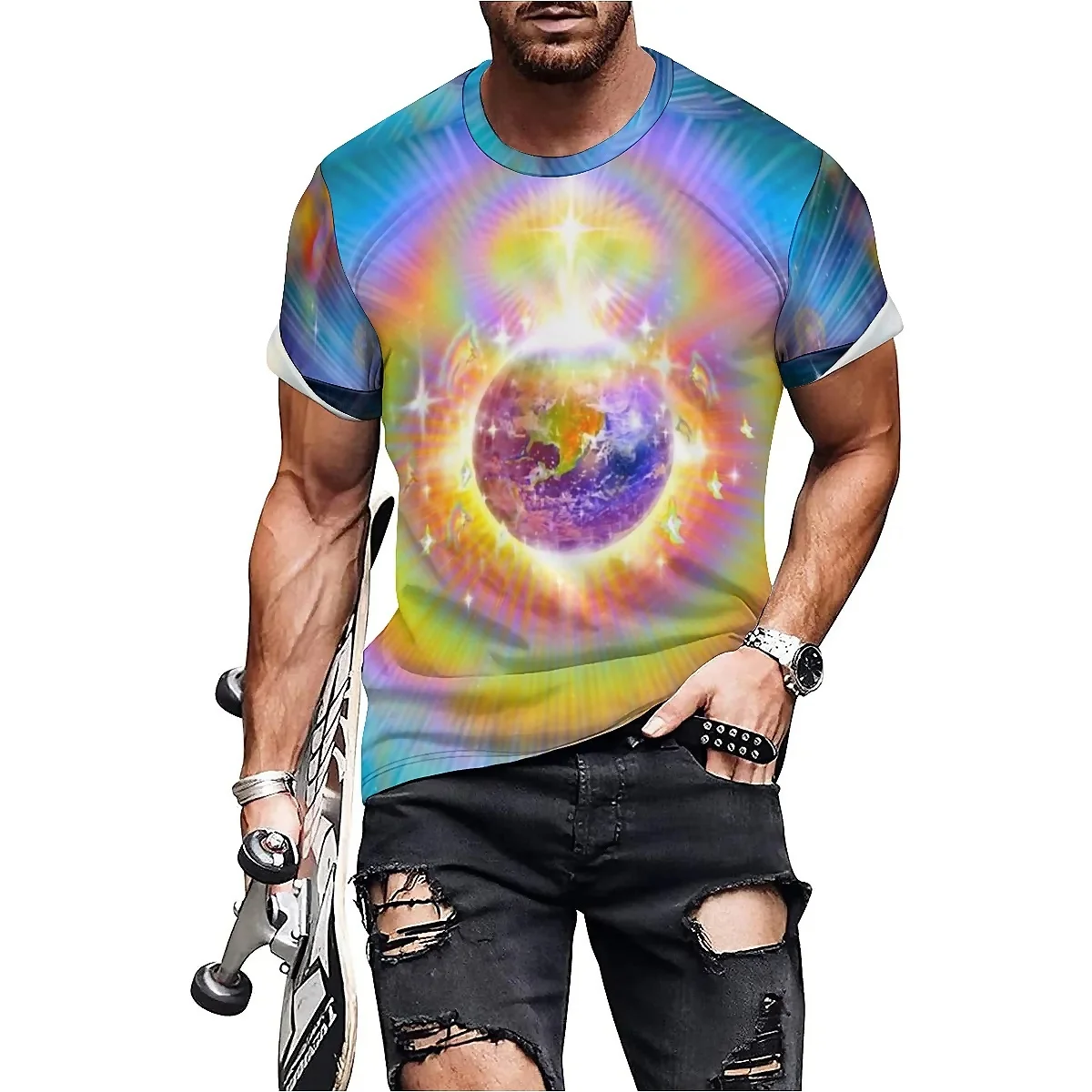 New Personalized Luxury High-End Men's 3D Printed Short-Sleeve T-Shirt - Full-Body Print Top
New Personalized Luxury High-End Men's 3D Printed Short-Sleeve T-Shirt - Full-Body Print Top