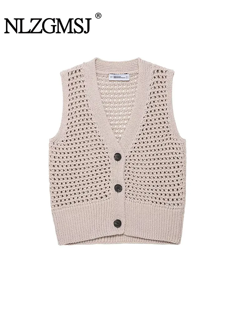 NLZGMSJ женский жилет, однотонный однобортный вязаный свитер без рукавов с v-образным вырезом, новая мода, осень 202, женские топы
NLZGMSJ женский жилет, однотонный однобортный вязаный свитер без рукавов с v-образным вырезом, новая мода, осень 202, женские топы