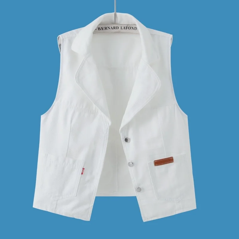 Cowboy Vest All Match Spring and Autumn Style New Stylish Versatile Short Jacket Top Outerwear Vest Solid Color
Cowboy Vest All Match Spring and Autumn Style New Stylish Versatile Short Jacket Top Outerwear Vest Solid Color