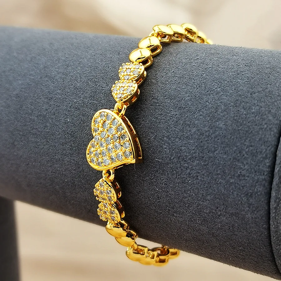 9999 gold Middle Eastern lady's premium luxury personalized style Malaysian internet celebritybest-selling heartshaped bracelet
9999 gold Middle Eastern lady's premium luxury personalized style Malaysian internet celebritybest-selling heartshaped bracelet