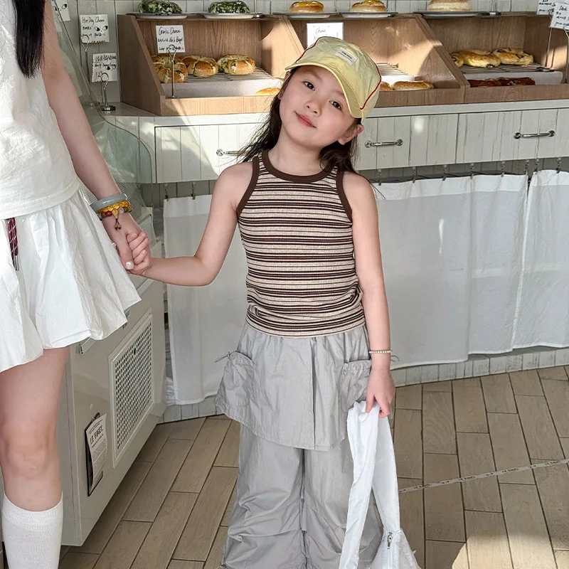 Girls Striped Vest Korean Fashion Summer 2025 New Cute Casual All-match Comfortable Vest Kids Clothes
Girls Striped Vest Korean Fashion Summer 2025 New Cute Casual All-match Comfortable Vest Kids Clothes