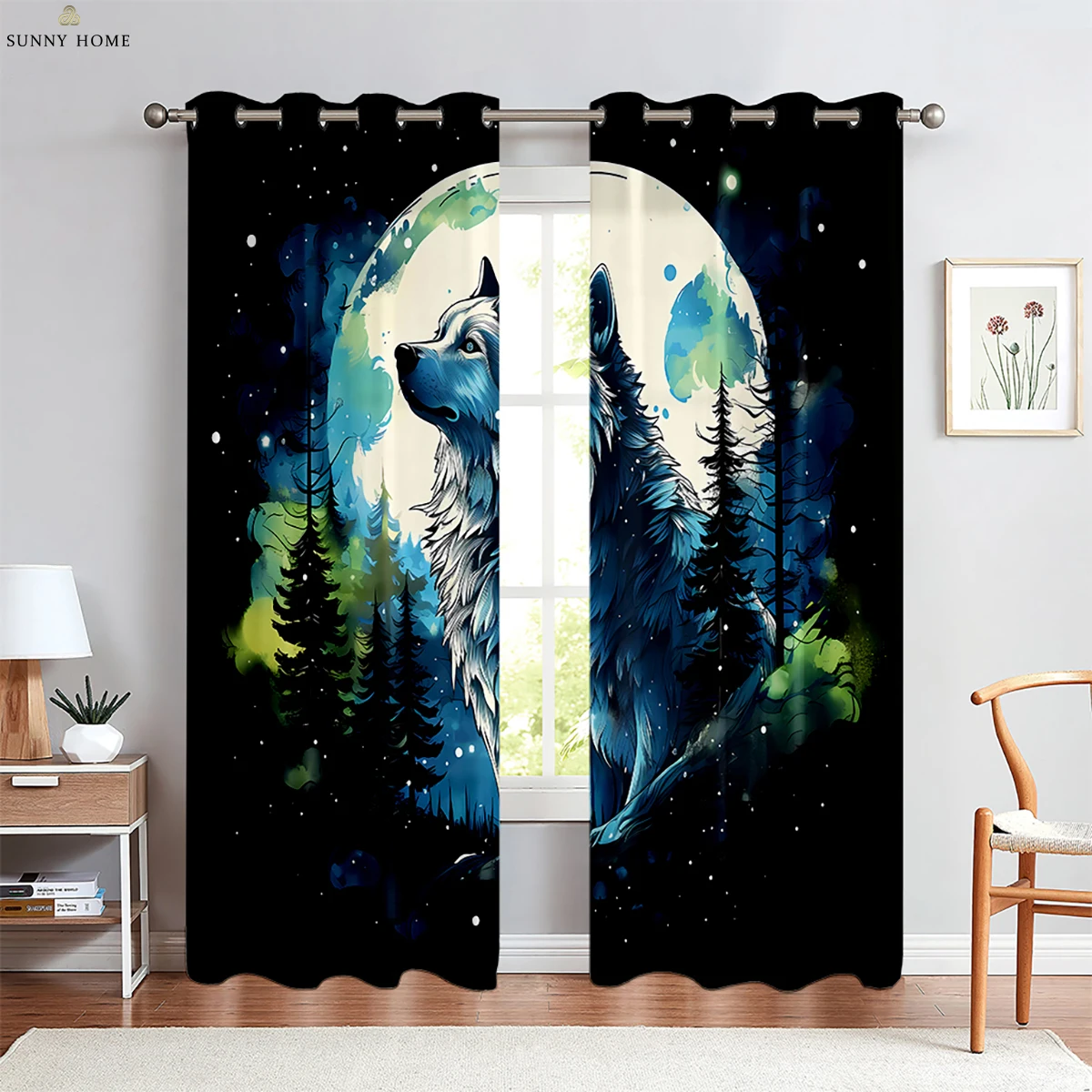 Animal Star Wolf 3D Printed Curtain Window Rod Pocket Decorative Curtain Kitchen Living Room Bedroom Curtain 2 Pieces
Animal Star Wolf 3D Printed Curtain Window Rod Pocket Decorative Curtain Kitchen Living Room Bedroom Curtain 2 Pieces