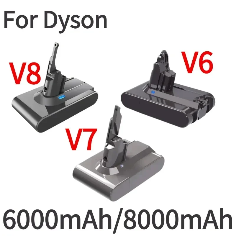 Replacement Battery for Dyson V8, 21.6V 6.0Ah Li-Ion, with Dyson V8 Series V8 Absolute V8 Fluffy SV10 Cord-Free Vacuum
Replacement Battery for Dyson V8, 21.6V 6.0Ah Li-Ion, with Dyson V8 Series V8 Absolute V8 Fluffy SV10 Cord-Free Vacuum