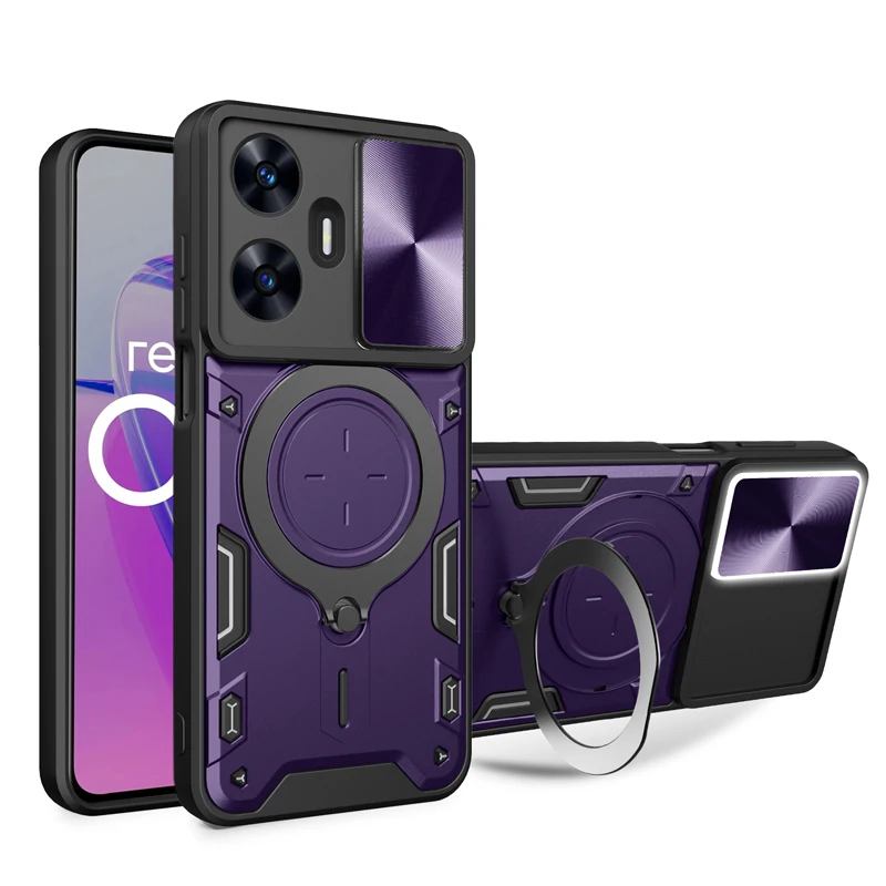 Shockproof Armor Magnetic Phone Case for Realme P3 Ultra P4 Pro 5G Ring Holder Lens Protection Case Back Cover Phone Shell
Shockproof Armor Magnetic Phone Case for Realme P3 Ultra P4 Pro 5G Ring Holder Lens Protection Case Back Cover Phone Shell