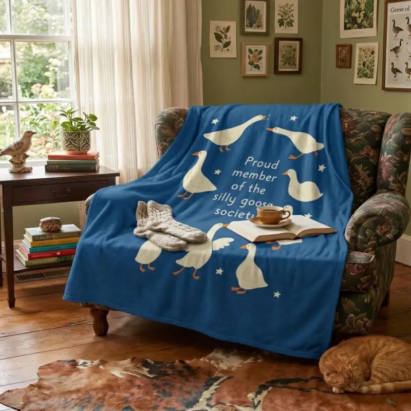 VIKAMA Silly Goose Society Flannel Blanket Soft Cozy For Bedroom Sofa Living Room Throw Home Decor All Season
VIKAMA Silly Goose Society Flannel Blanket Soft Cozy For Bedroom Sofa Living Room Throw Home Decor All Season