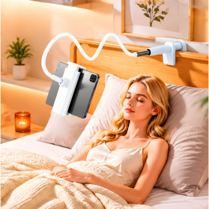 Adjustable Gooseneck Phone Tablet Stand, 120CM Extended Arm, Full-angle Rotation, Sturdy Clip for Relaxing & Working
Adjustable Gooseneck Phone Tablet Stand, 120CM Extended Arm, Full-angle Rotation, Sturdy Clip for Relaxing & Working