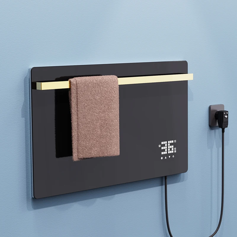 Newest Design Tempered Glass Bathroom Electric Towel Warmer Rack with Heater Folding Movable IPX4 Waterproof Wall-mounted
Newest Design Tempered Glass Bathroom Electric Towel Warmer Rack with Heater Folding Movable IPX4 Waterproof Wall-mounted