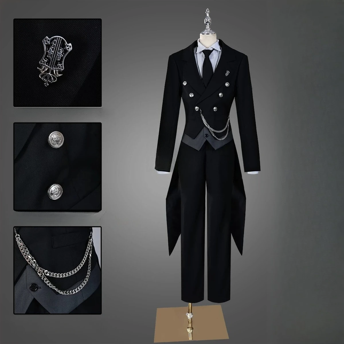 Edition-SR Black Butler Sebastian Michaelis Cosplay Costume Outfits Halloween Carnival Party Role Play Uniform Wig
Edition-SR Black Butler Sebastian Michaelis Cosplay Costume Outfits Halloween Carnival Party Role Play Uniform Wig