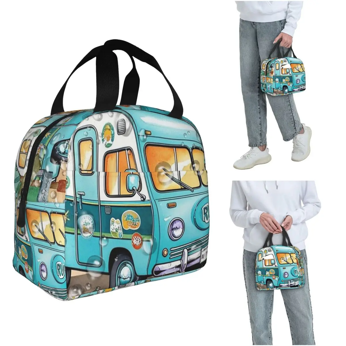 Beach Cartoon Camping Vehicle Insulated Lunch Bag for Women Children Portable Food Boxes Thermal Lunch Box Tote
Beach Cartoon Camping Vehicle Insulated Lunch Bag for Women Children Portable Food Boxes Thermal Lunch Box Tote