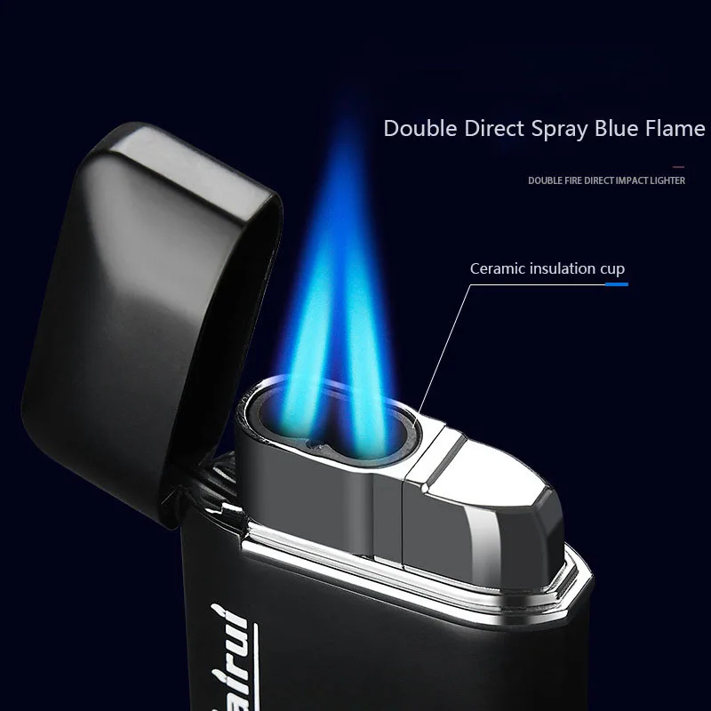 2023 New Outdoor Windproof Metal Torch Double Fire Lighter High Power Butane Gas Portable Portable Cigar Lighter Men's Gift
2023 New Outdoor Windproof Metal Torch Double Fire Lighter High Power Butane Gas Portable Portable Cigar Lighter Men's Gift
