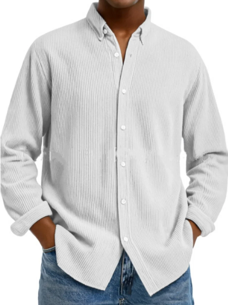 Casual Men's Long Sleeve Corduroy Shirt Versatile Autumn Winter Spring Large Size Loose Fit Button up Classic Plain Color
Casual Men's Long Sleeve Corduroy Shirt Versatile Autumn Winter Spring Large Size Loose Fit Button up Classic Plain Color
