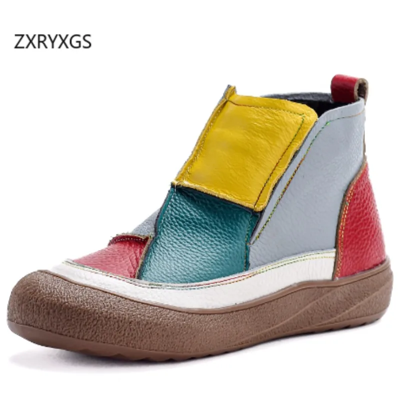 ZXRYXGS одинарные ботинки из натуральной кожи, модная обувь, нескользящие женские ботинки на плоской подошве, осень-зима 2021, осенне-зимние ботинки
ZXRYXGS одинарные ботинки из натуральной кожи, модная обувь, нескользящие женские ботинки на плоской подошве, осень-зима 2021, осенне-зимние ботинки