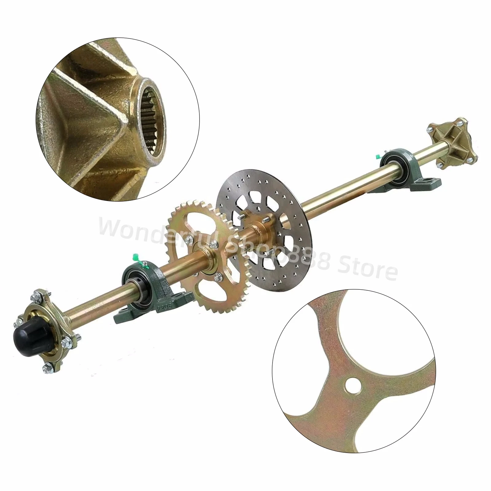 44" ATV Rear Axle Assembly Go Kart Rear Axle Kit For ATV Quads, Buggy Go Kart Bearing 1120mm
44" ATV Rear Axle Assembly Go Kart Rear Axle Kit For ATV Quads, Buggy Go Kart Bearing 1120mm