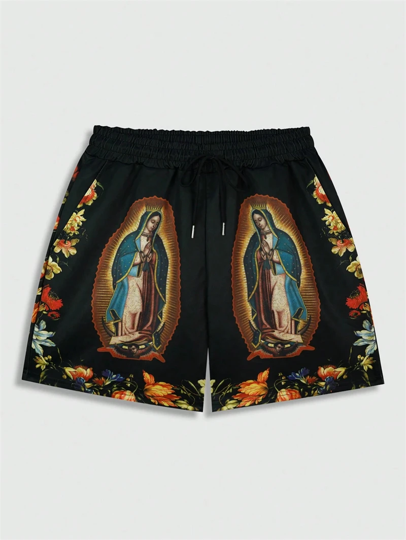 Fashion Virgin Mary Graphic Short Pants For Men Summer Trend Vacation 3D Printed Beach Shorts Cool Streetwear Loose Swim Trunks
Fashion Virgin Mary Graphic Short Pants For Men Summer Trend Vacation 3D Printed Beach Shorts Cool Streetwear Loose Swim Trunks