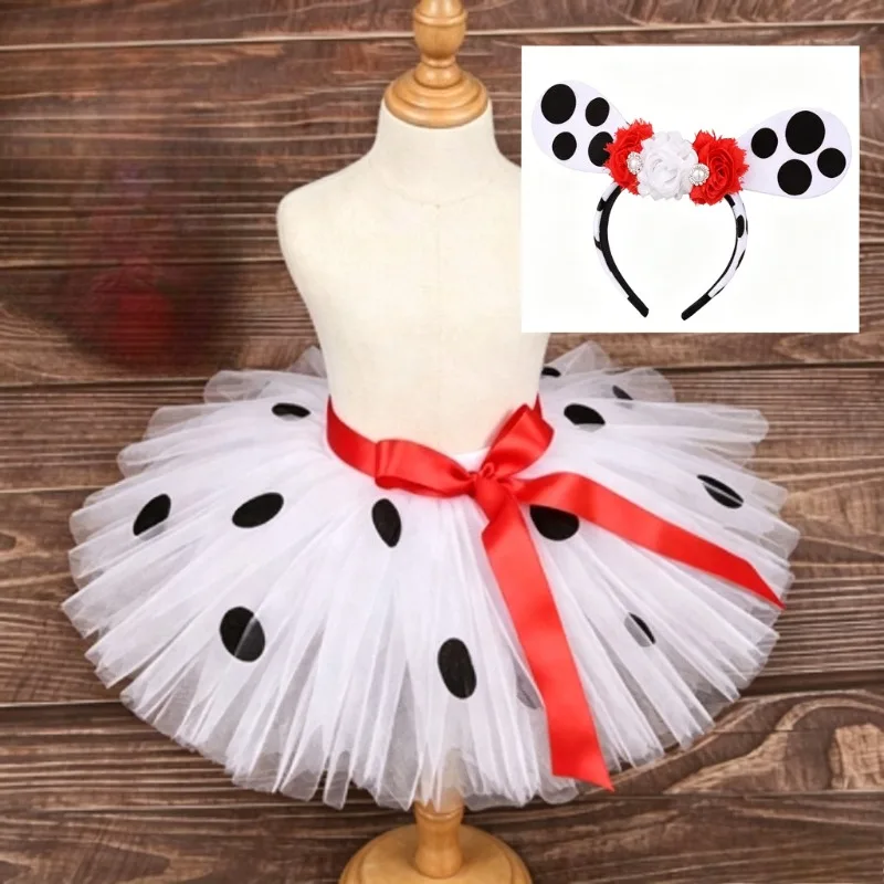 Girls' Polka Dot Mesh Tutu Skirt, Christmas Stage Performance Costume, Birthday Party Outfit, Comes with the Same Style Headband
Girls' Polka Dot Mesh Tutu Skirt, Christmas Stage Performance Costume, Birthday Party Outfit, Comes with the Same Style Headband