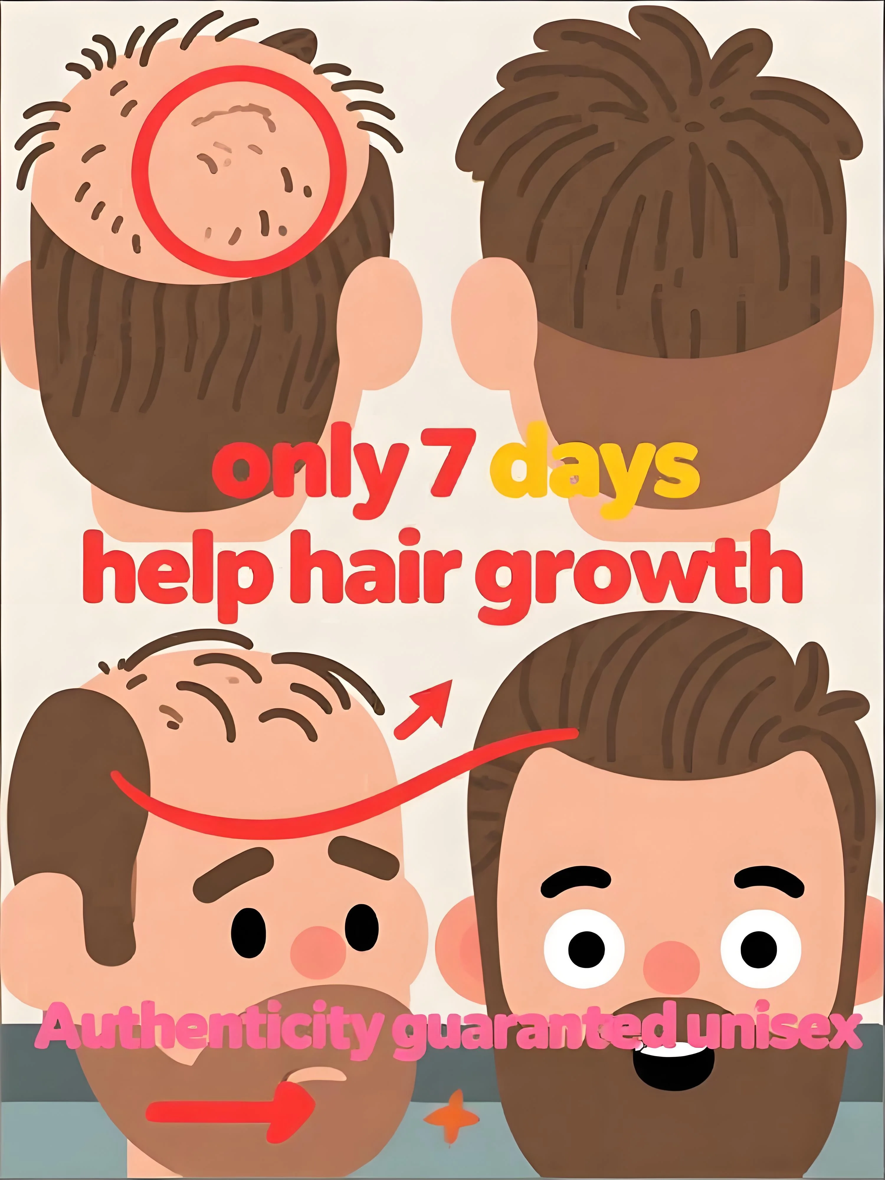 Natural plant extract hair generating spray wakes hair follicles and revitalizes hair!
Natural plant extract hair generating spray wakes hair follicles and revitalizes hair!