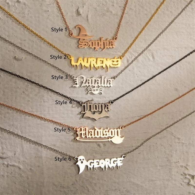 Custom Name pendant Necklace for Women Men Personalized Hallowmas Name Pendant Stainless Steel Chain Jewelry Fashion Gift
Custom Name pendant Necklace for Women Men Personalized Hallowmas Name Pendant Stainless Steel Chain Jewelry Fashion Gift