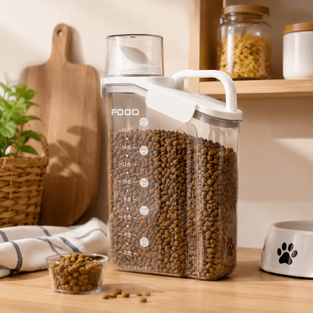 Moisture-Proof Pet Food Storage Bucket Sealed Airtight Storage Tank Kitchen Condiments PP Material Transparent Storage Jar
Moisture-Proof Pet Food Storage Bucket Sealed Airtight Storage Tank Kitchen Condiments PP Material Transparent Storage Jar