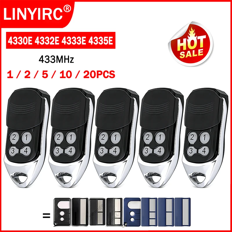 4330E 4330EML 4333E 4333EML 4335E 4335EML 4332E 4332EML Garage Door Remote Control 433.92MHz Rolling Code Gate Remote Control
4330E 4330EML 4333E 4333EML 4335E 4335EML 4332E 4332EML Garage Door Remote Control 433.92MHz Rolling Code Gate Remote Control