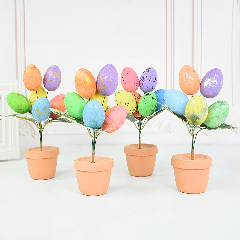 Easter Egg Tree Flowerpot Colorful DIY Painting Foam Bunny Eggs Tree Branch Tabletop Decor Potted Plant Ornament Easter Supplies
Easter Egg Tree Flowerpot Colorful DIY Painting Foam Bunny Eggs Tree Branch Tabletop Decor Potted Plant Ornament Easter Supplies