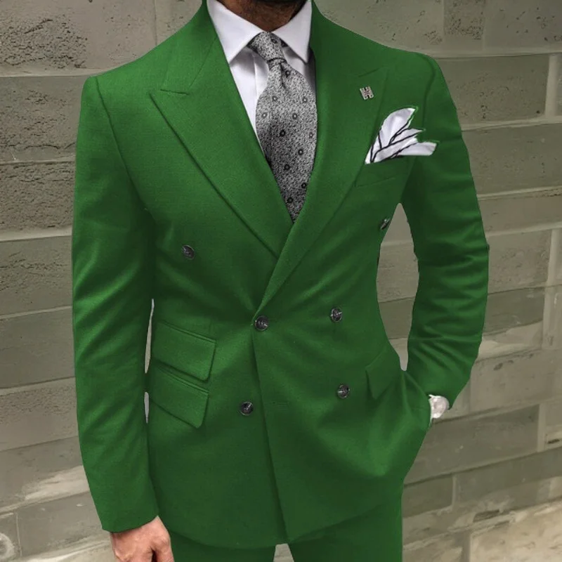 Slim Fit Double Breasted Peak Lapel Men's Suits for Wedding Groom Party Custom Made Blazer 2 Piece Set (Jacket + Pants)
Slim Fit Double Breasted Peak Lapel Men's Suits for Wedding Groom Party Custom Made Blazer 2 Piece Set (Jacket + Pants)