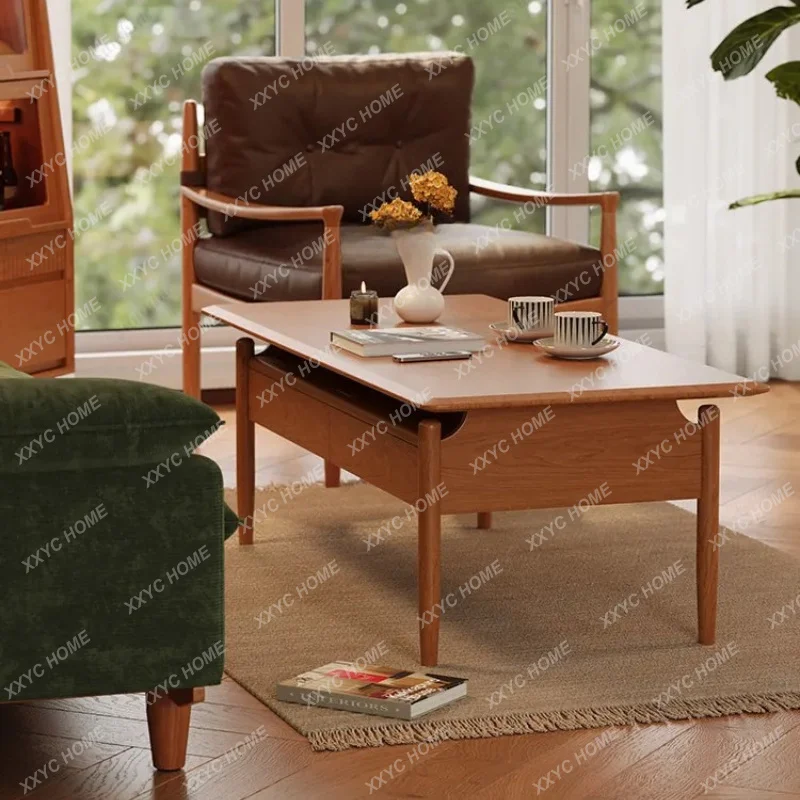Dual-use multi-functional simple solid wood small apartment living room tea table
Dual-use multi-functional simple solid wood small apartment living room tea table