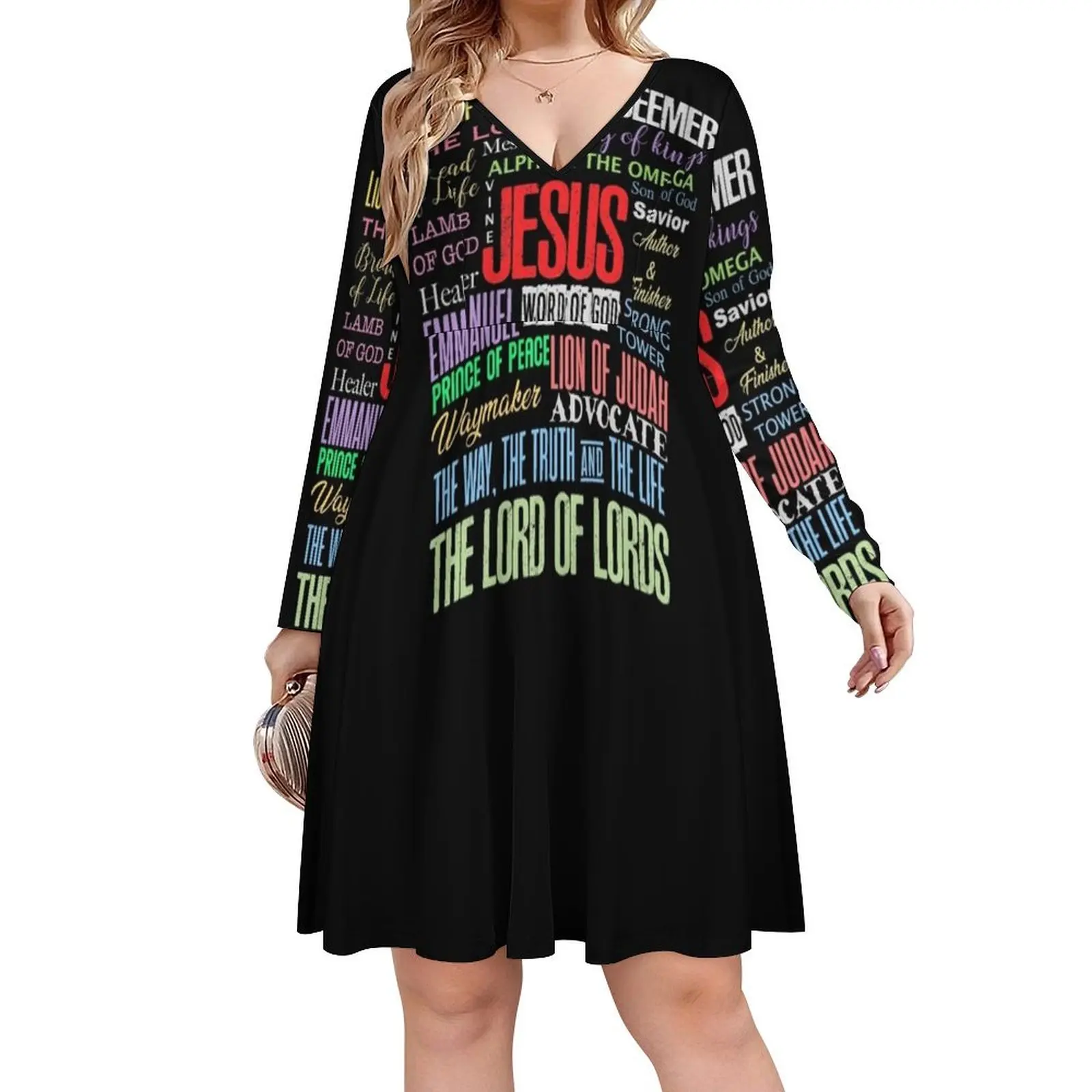 Names of God Lord Jesus Christ - Bible Verse Christian Gifts Store Oversized V-neck Dress prom clothes
Names of God Lord Jesus Christ - Bible Verse Christian Gifts Store Oversized V-neck Dress prom clothes