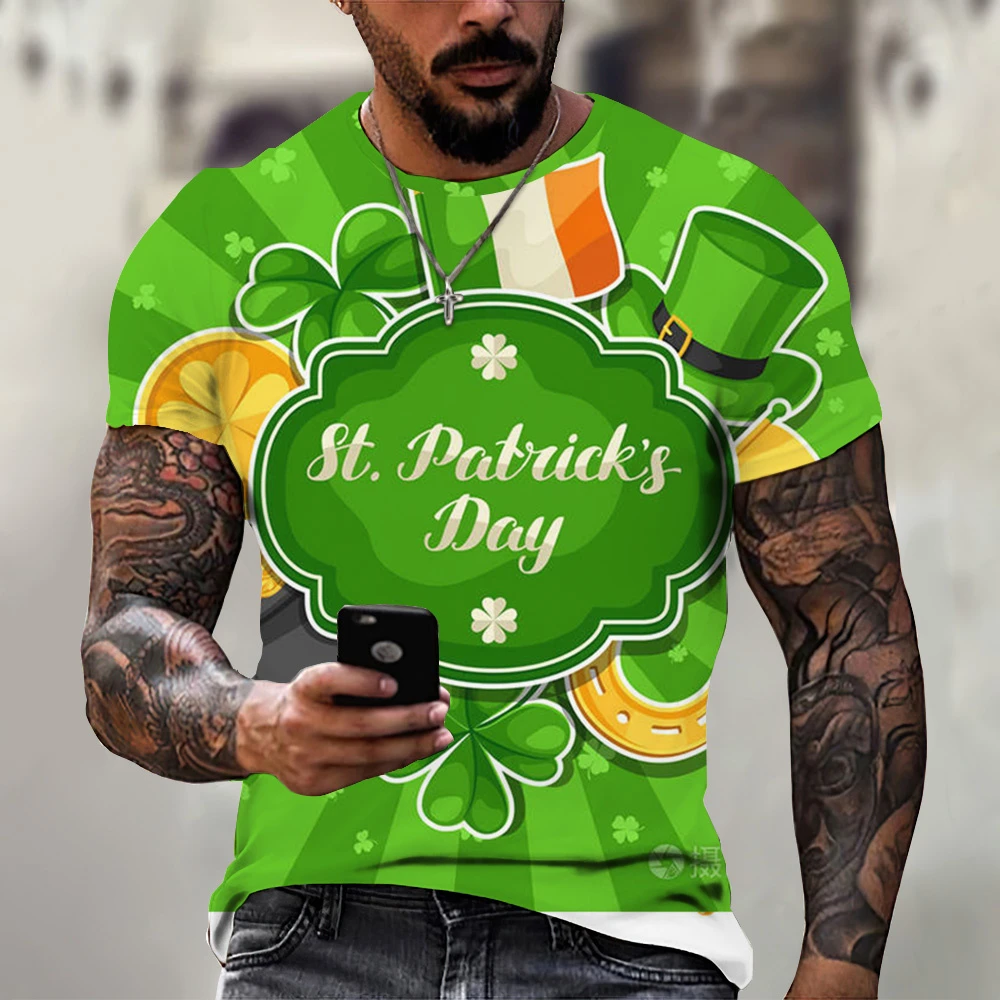2023 New Happy St. Patrick's Day Men's T-Shirt Carnival Irish Festival Green Summer Short Sleeve Harajuku T-shirt Street Shirt
2023 New Happy St. Patrick's Day Men's T-Shirt Carnival Irish Festival Green Summer Short Sleeve Harajuku T-shirt Street Shirt