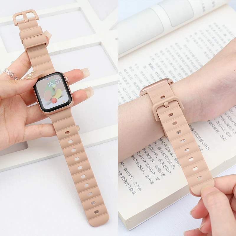 Silicone Strap For Apple Watch strap 45mm 44mm 41mm 40mm 42-38mm 45 mm sport bracelet watch series10 8 7 6 5 4 SE 9 Ultra 2 49mm
Silicone Strap For Apple Watch strap 45mm 44mm 41mm 40mm 42-38mm 45 mm sport bracelet watch series10 8 7 6 5 4 SE 9 Ultra 2 49mm
